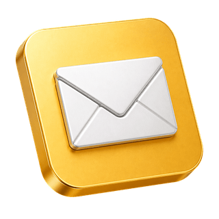 3D mail envelope icon shown decoratively on the contact us page
